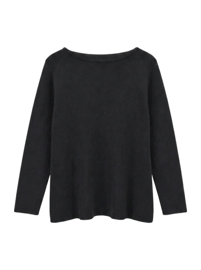 NL:SILK BOAT NECK KNIT