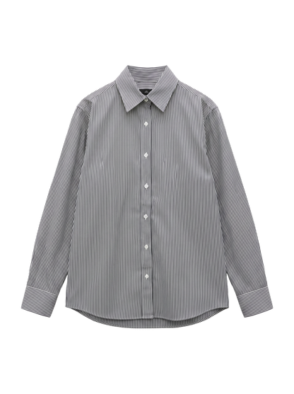 PrimaryNavyLabel:ストライプシャツ