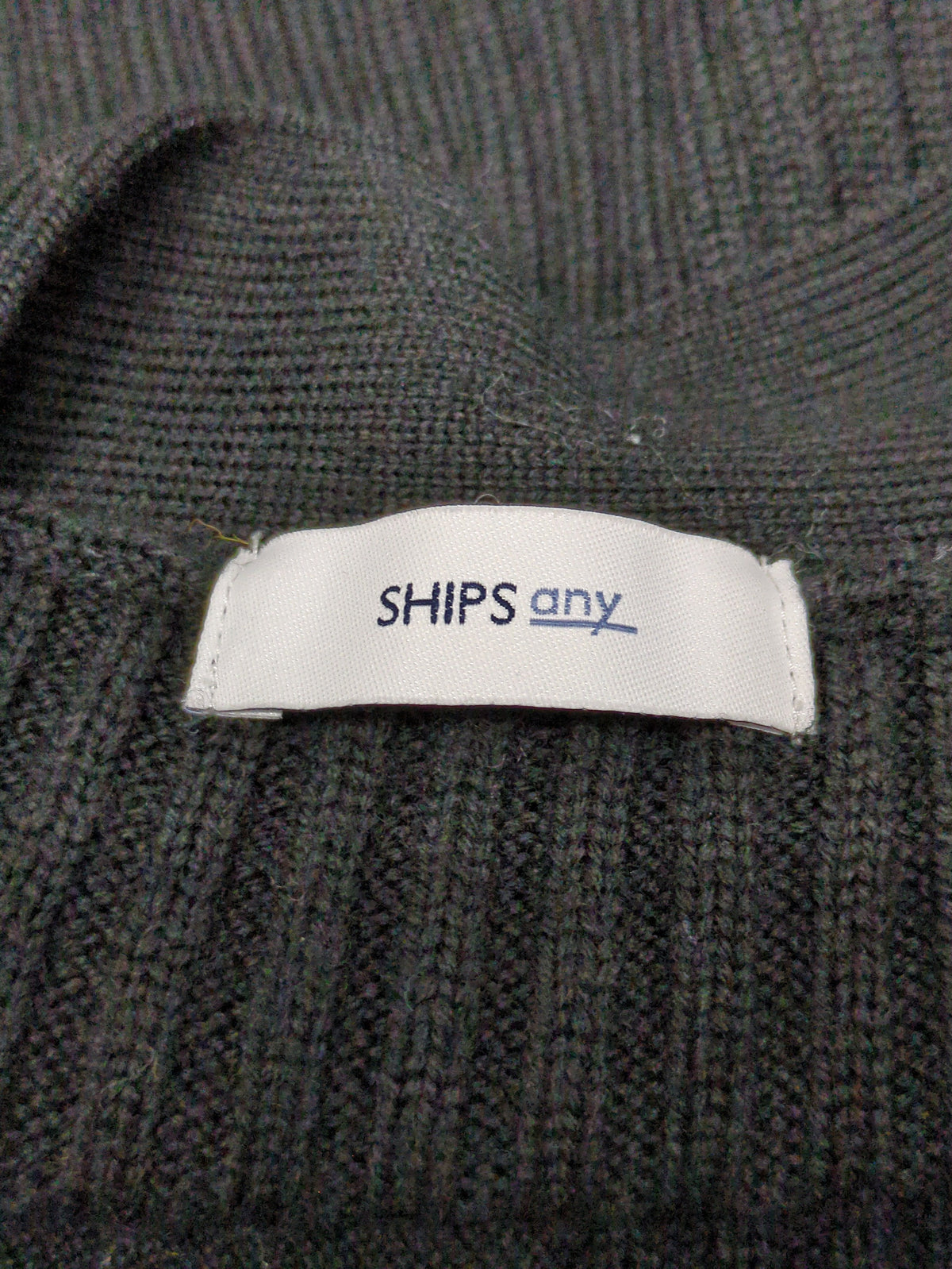SHIPS any: ファインウール ワイドリブ Vネックカーディガン