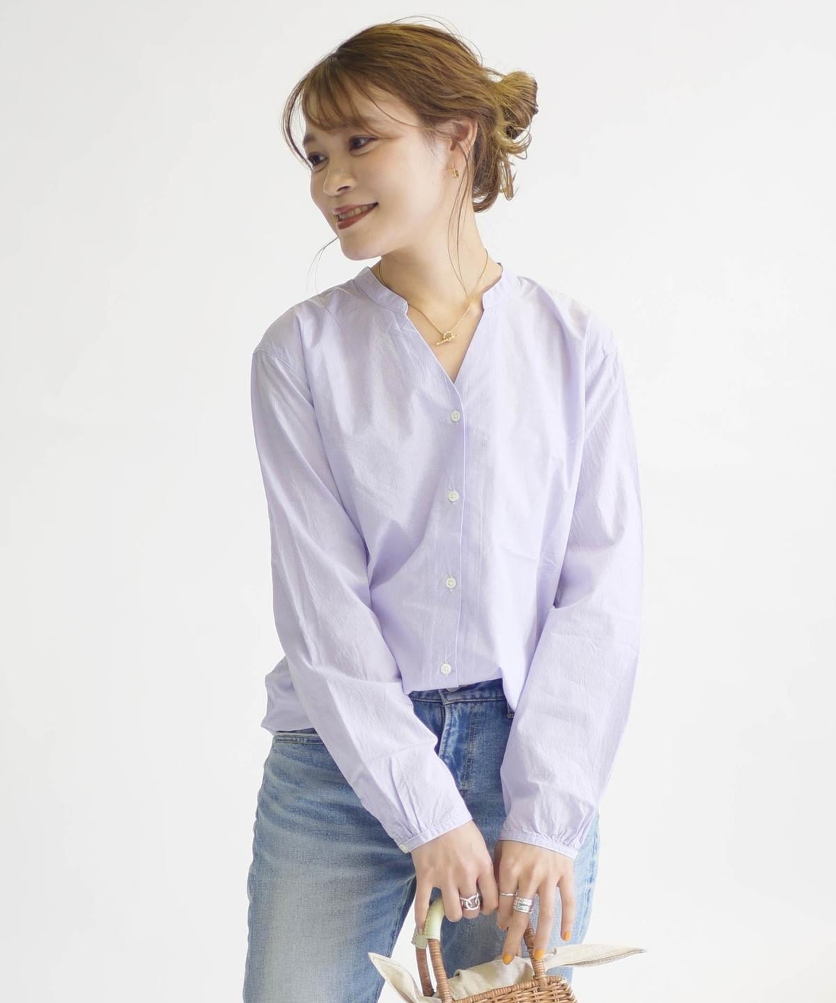 SHIPS Days STANDARD:バックギャザーロングスリーブシャツ gingham