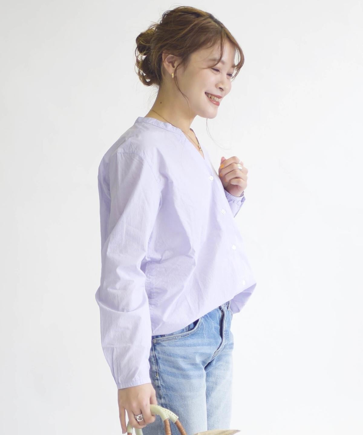 SHIPS Days STANDARD:バックギャザーロングスリーブシャツ gingham