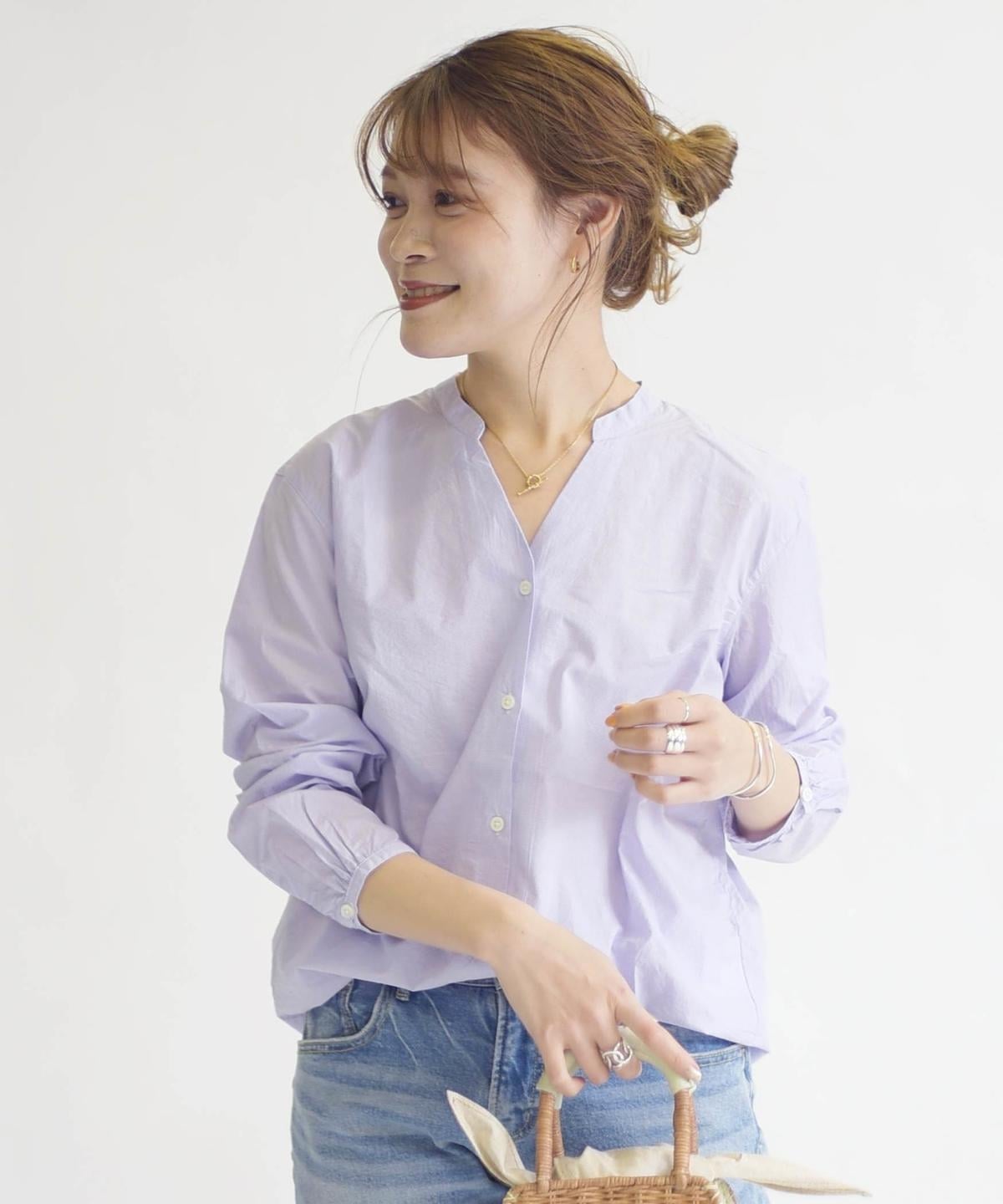 SHIPS Days STANDARD:バックギャザーロングスリーブシャツ gingham