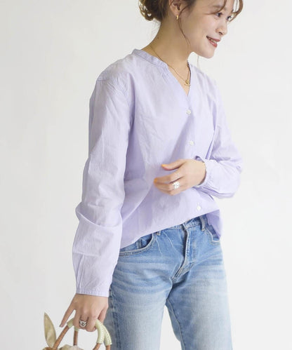 SHIPS Days STANDARD:バックギャザーロングスリーブシャツ gingham
