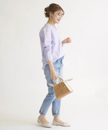 SHIPS Days STANDARD:バックギャザーロングスリーブシャツ gingham