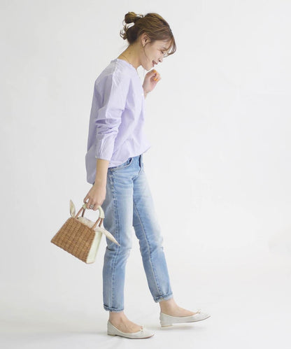 SHIPS Days STANDARD:バックギャザーロングスリーブシャツ gingham