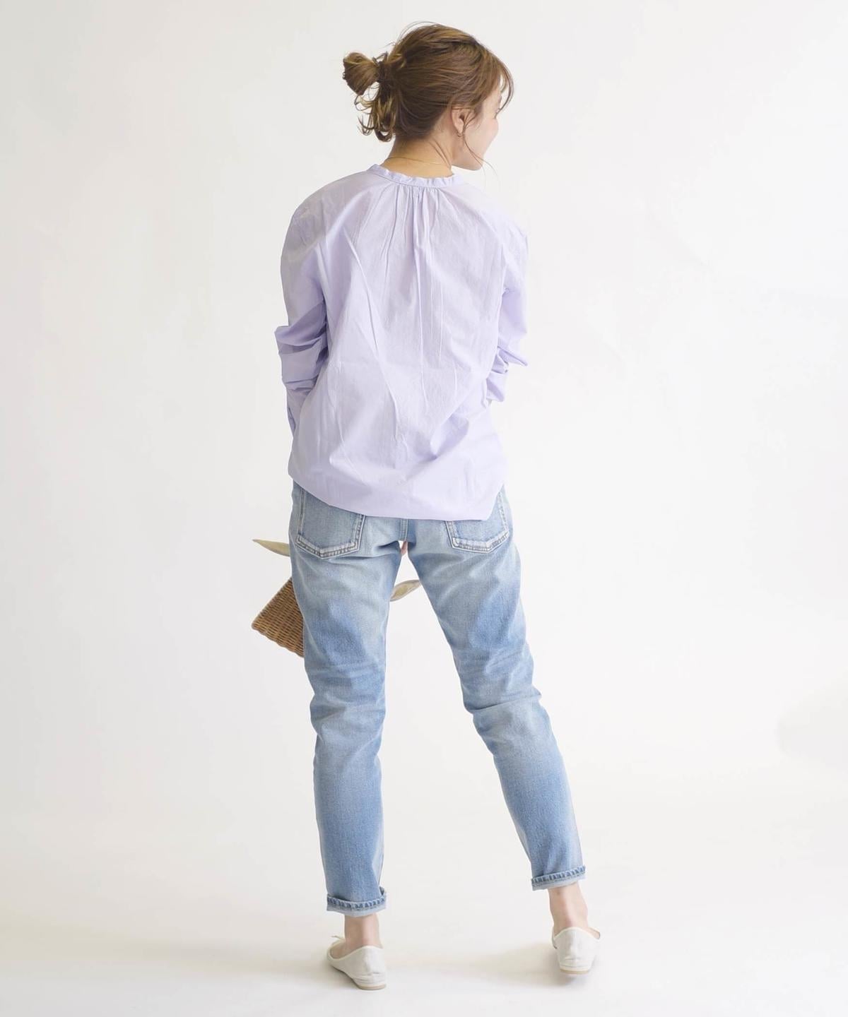 SHIPS Days STANDARD:バックギャザーロングスリーブシャツ gingham