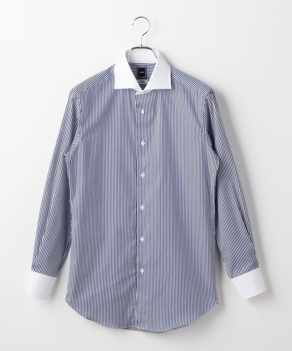 SD: ロンスト クレリック ホリゾンタルカラー シャツ(ネイビー)