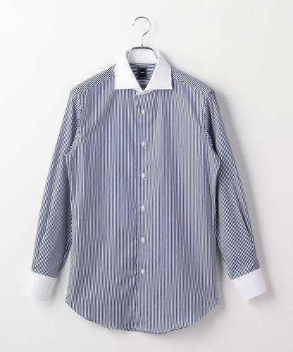 SD: ロンスト クレリック ホリゾンタルカラー シャツ(ネイビー)