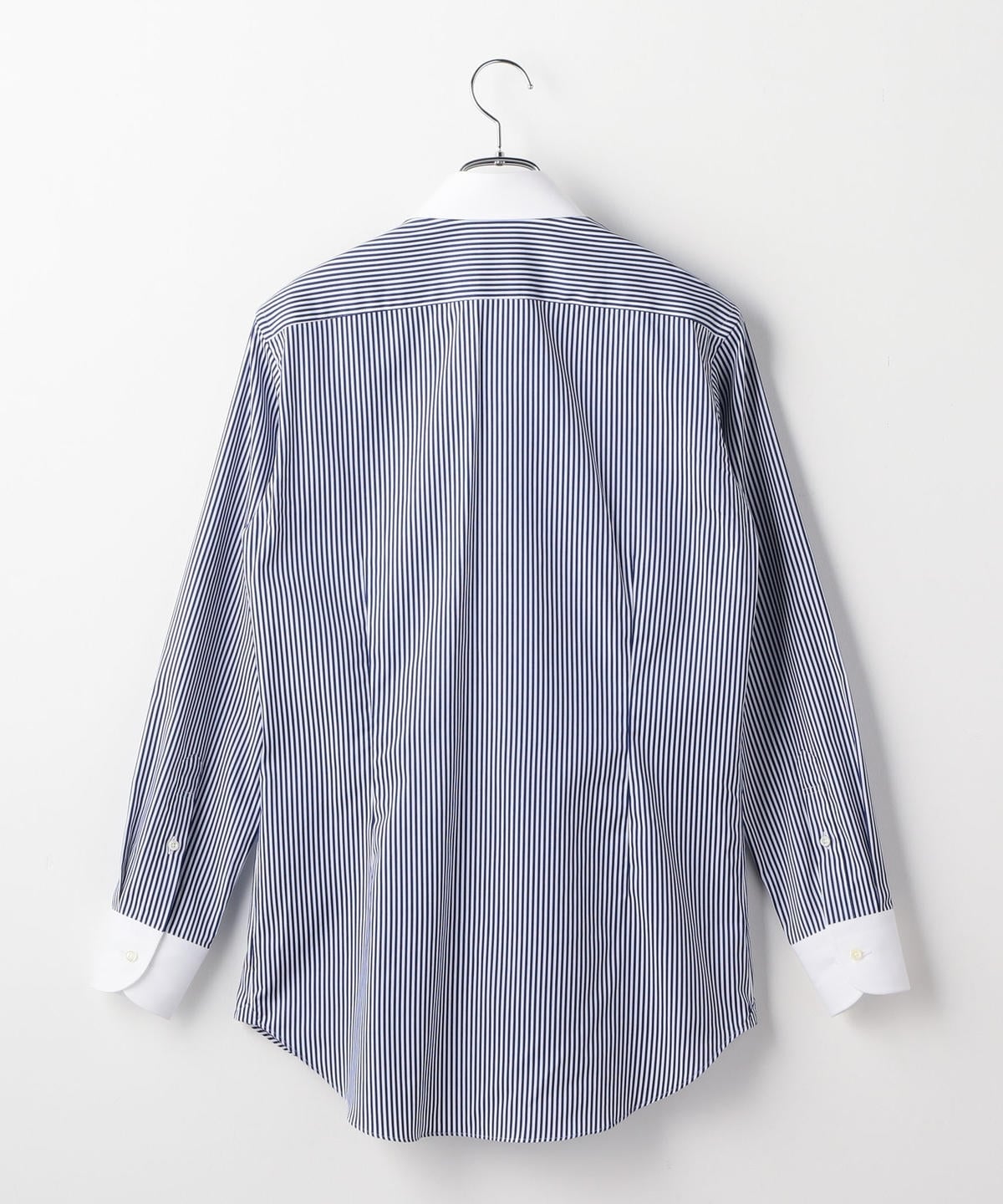 SD: ロンスト クレリック ホリゾンタルカラー シャツ(ネイビー)