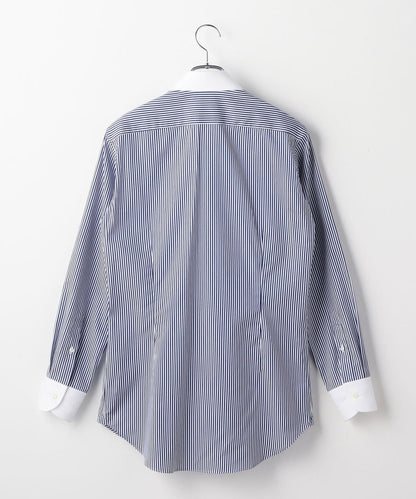 SD: ロンスト クレリック ホリゾンタルカラー シャツ(ネイビー)