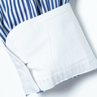 SD: ロンスト クレリック ホリゾンタルカラー シャツ(ネイビー)