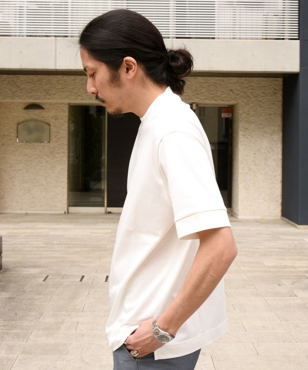 【WEB限定】SHIPS: 形態安定 防シワ加工 テレワーク ビズ クルーネック Tシャツ