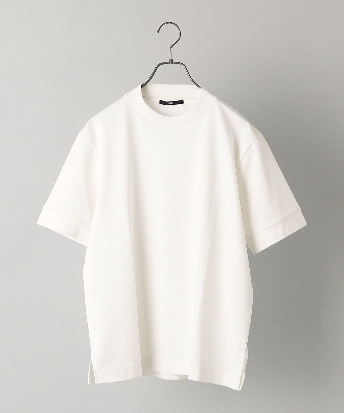 【WEB限定】SHIPS: 形態安定 防シワ加工 テレワーク ビズ クルーネック Tシャツ