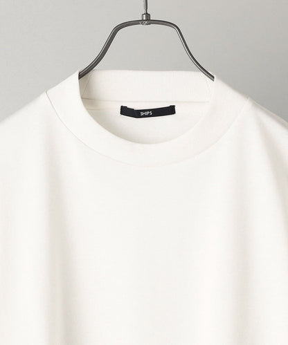【WEB限定】SHIPS: 形態安定 防シワ加工 テレワーク ビズ クルーネック Tシャツ
