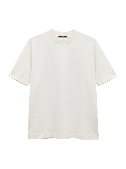 【WEB限定】SHIPS: 形態安定 防シワ加工 テレワーク ビズ クルーネック Tシャツ