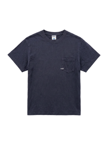 【WEB限定】SHIPS: マイクロ SHIPSロゴ ポケット Tシャツ