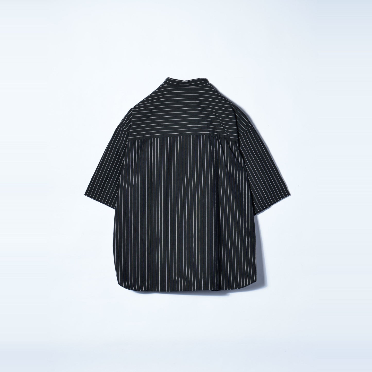 SHIPS any: 〈洗濯機可能〉コットン/リネン ストライプ バンド スキッパー ハーフスリーブ シャツ