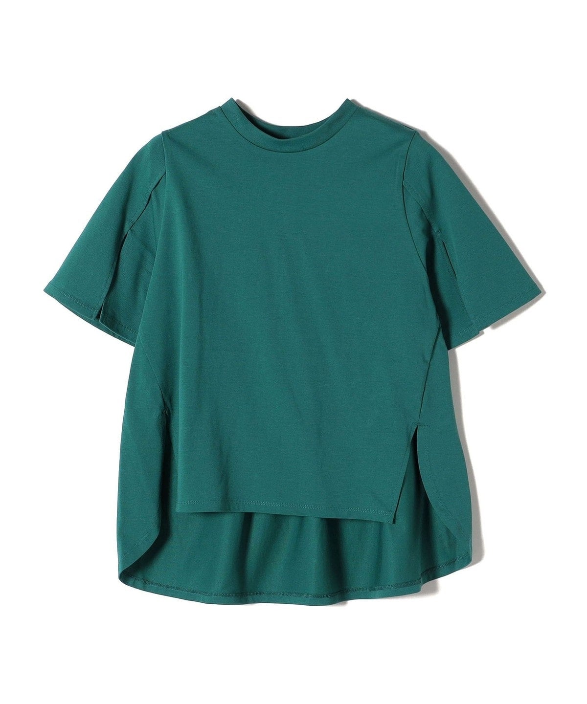 オーガニックコットン スリット スリーブ フレア TEE