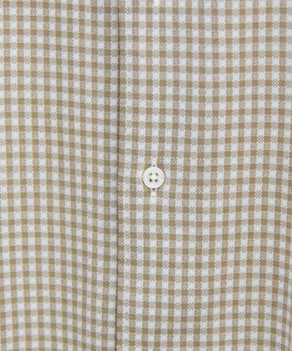 SHIPS:ALBINI ジャージー ギンガムチェック イタリアン ワイドカラー シャツ