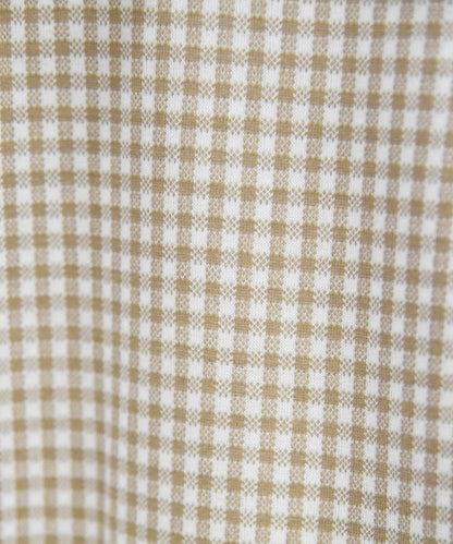 SHIPS:ALBINI ジャージー ギンガムチェック イタリアン ワイドカラー シャツ