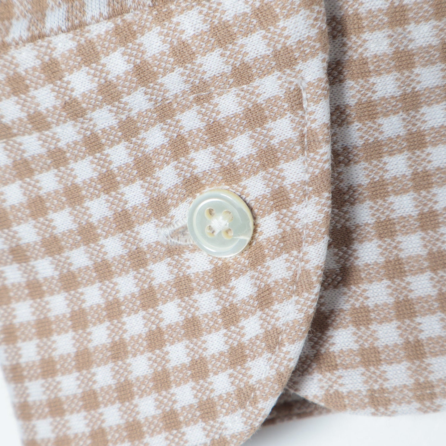 SHIPS:ALBINI ジャージー ギンガムチェック イタリアン ワイドカラー シャツ