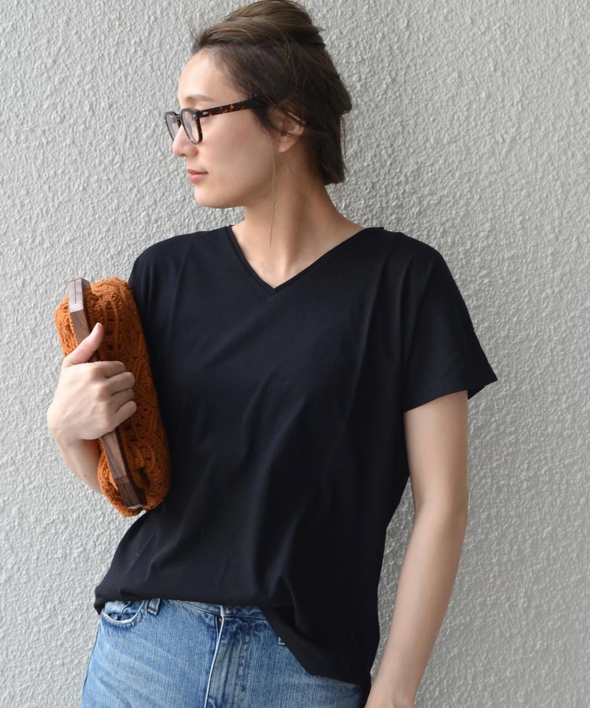 SHIPS Days STANDARD: ソフトコットン Vネック TEE
