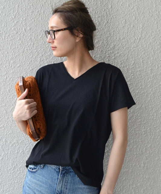 SHIPS Days STANDARD: ソフトコットン Vネック TEE