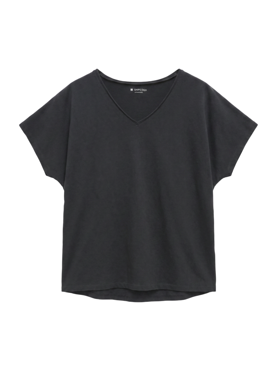 SHIPS Days STANDARD: ソフトコットン Vネック TEE