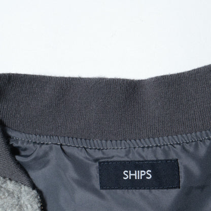 SHIPS: ウール ボア パイル リブ ブルゾン