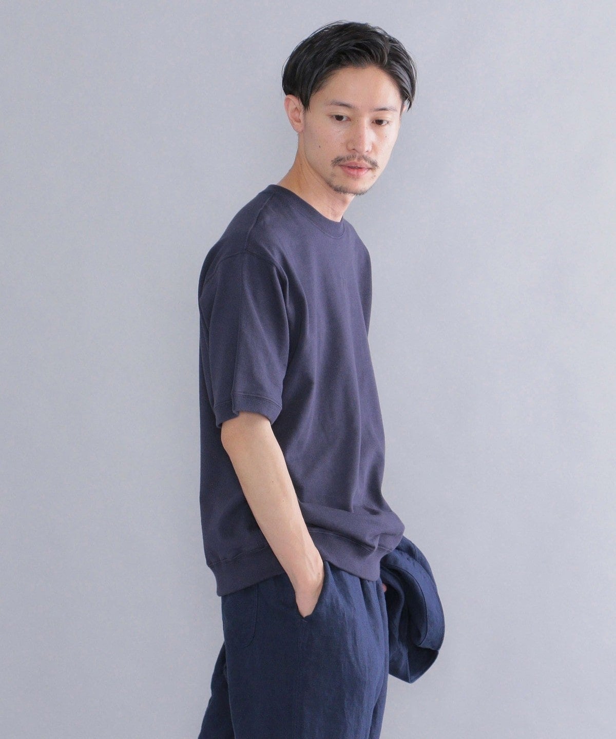 SHIPS: スヴィン コットン スウェット Tシャツ