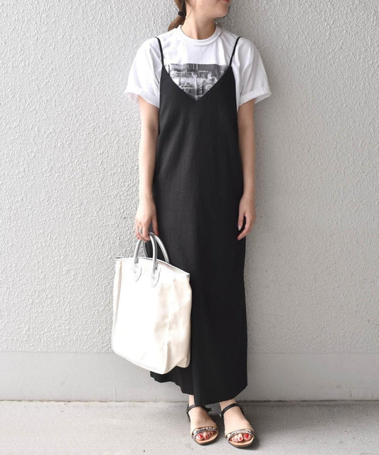 SHIPS any:リネンミックス キャミワンピース