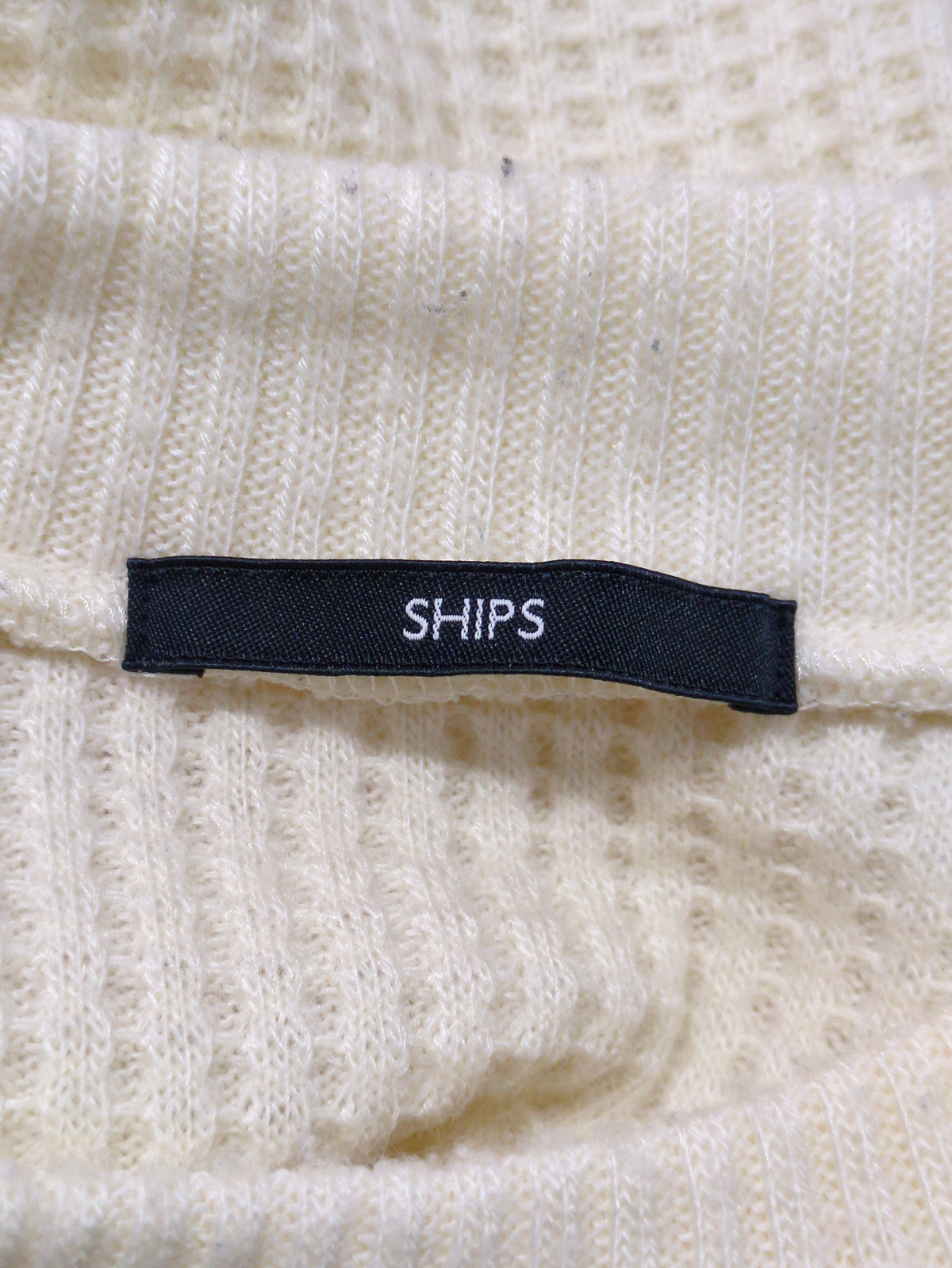 SHIPS: ワッフル モックネック プルオーバー