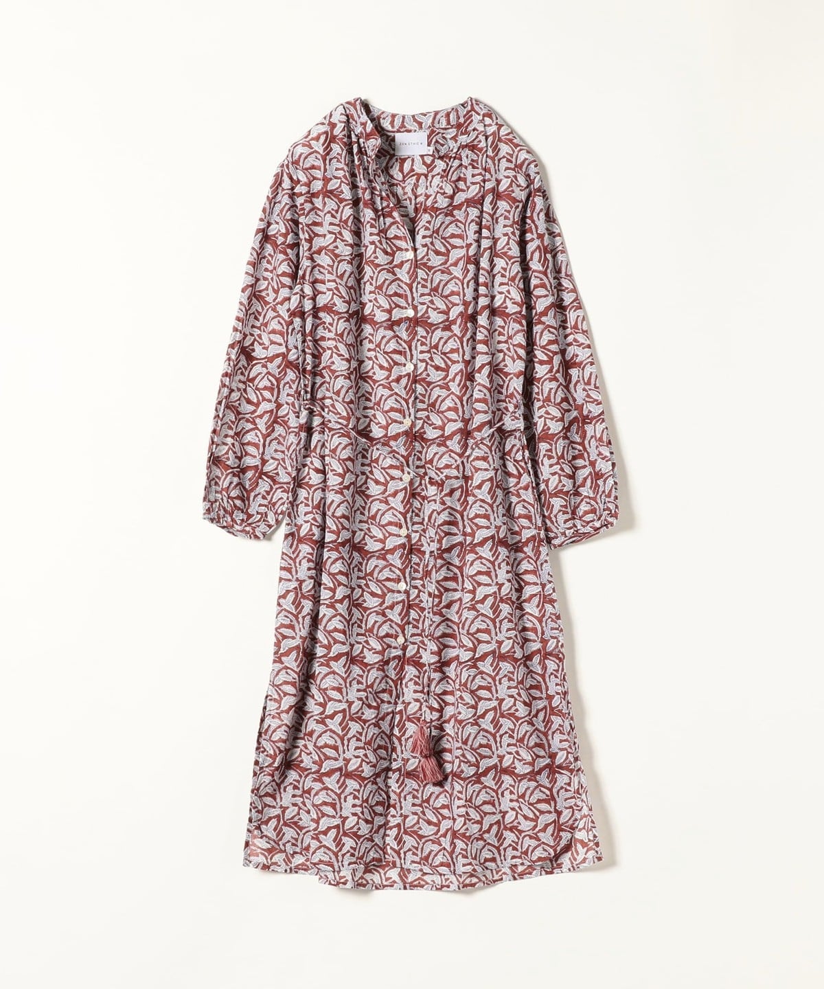 ZEN ETHIC:リーフプリント ワンピース