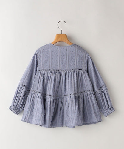 SHIPS KIDS:100〜130cm / スナップ ボタン ティアード ブラウス