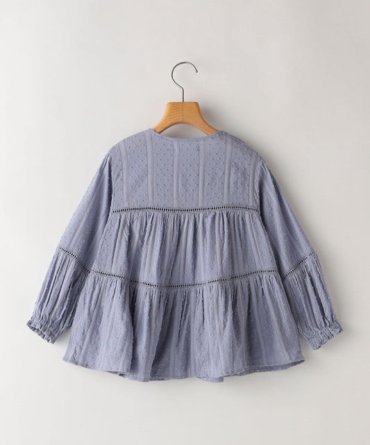 SHIPS KIDS:100〜130cm / スナップ ボタン ティアード ブラウス