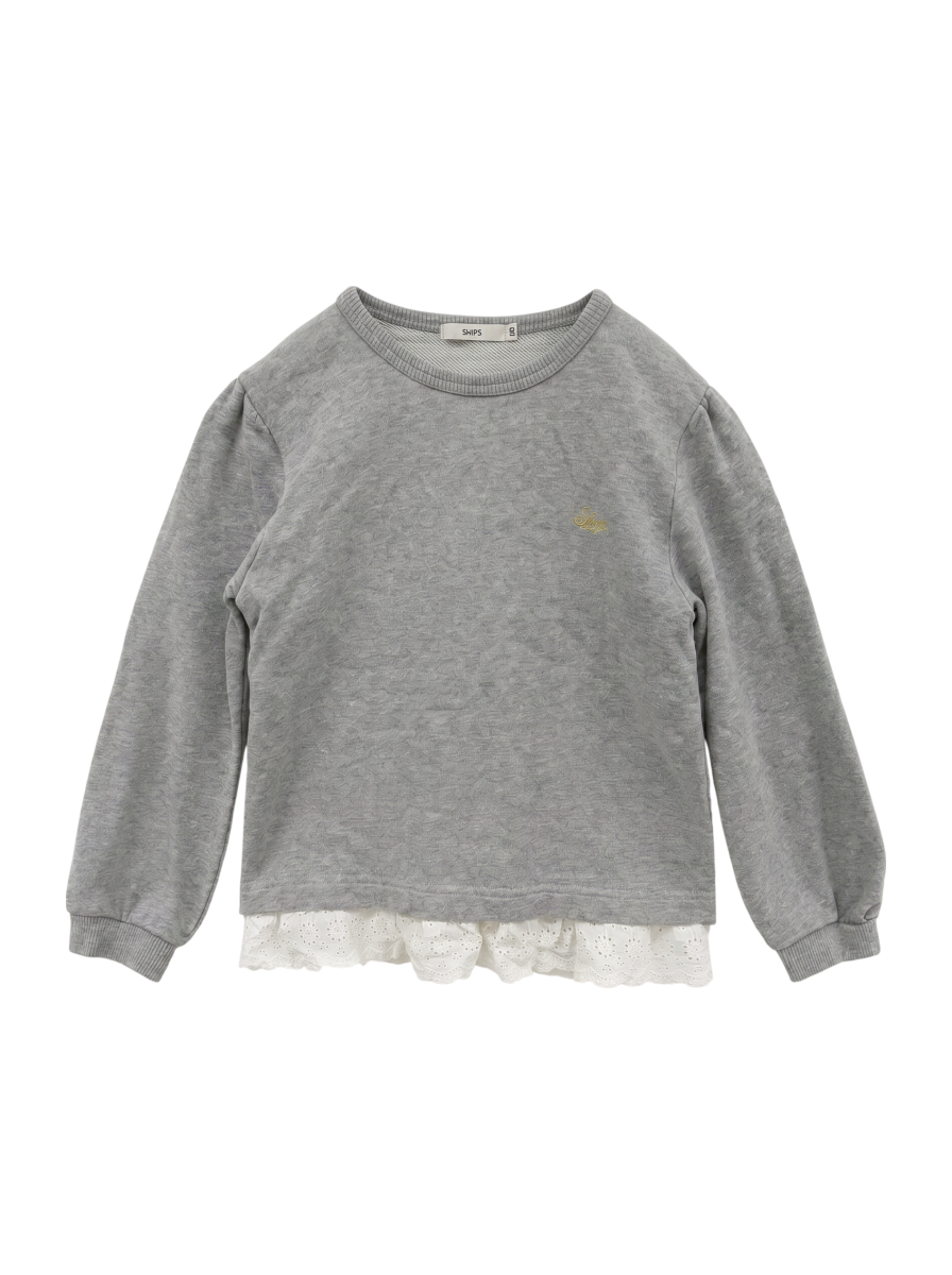 SHIPS KIDS:レース フリル スウェット(100〜130cm)