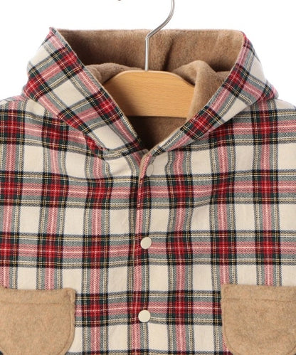 SHIPS KIDS:チェック×フリース マント