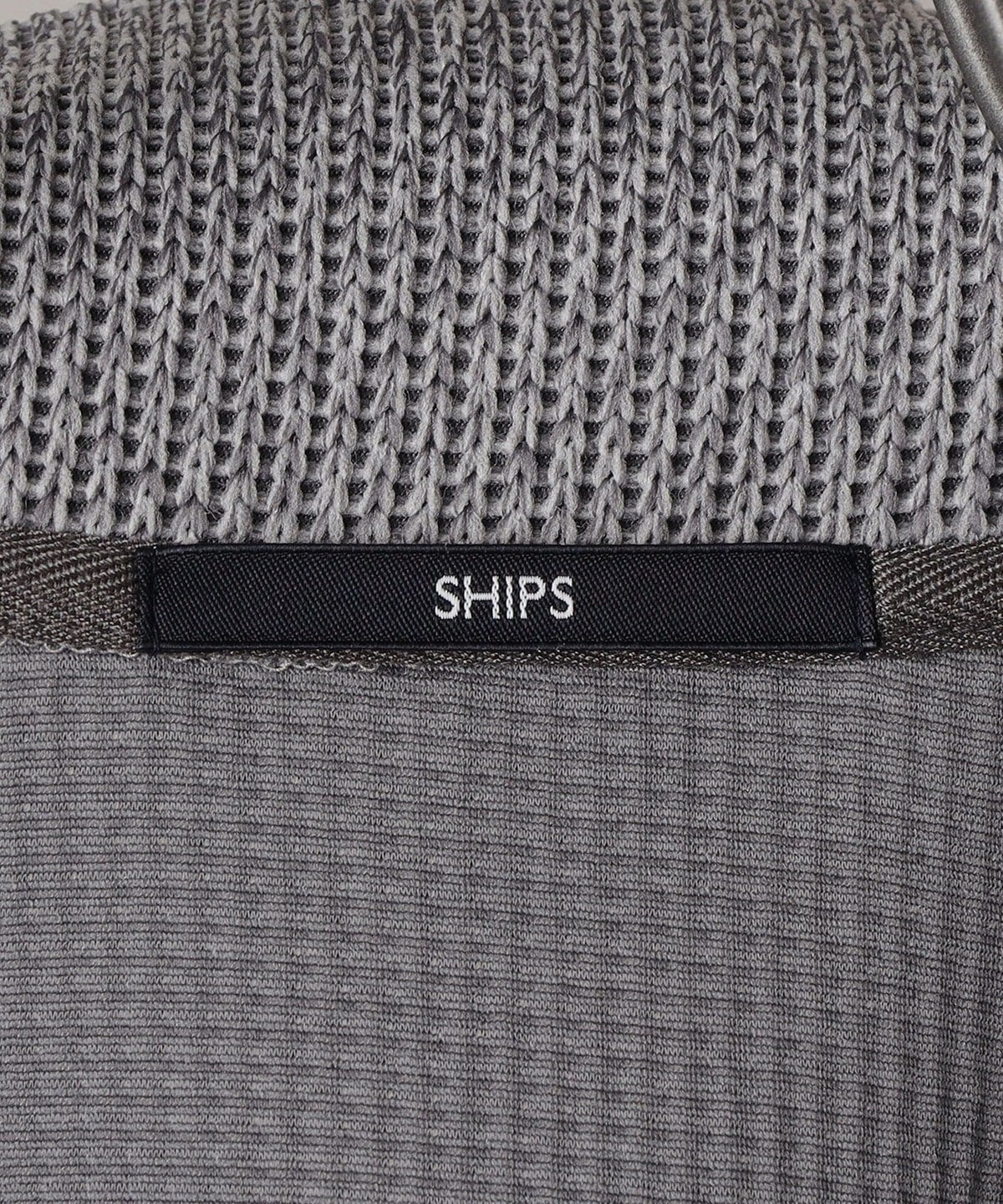 SHIPS: japan quality ジャージー スタンド ジップ カーディガン