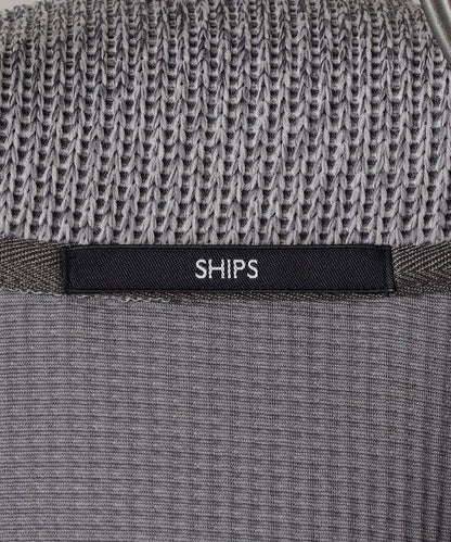 SHIPS: japan quality ジャージー スタンド ジップ カーディガン