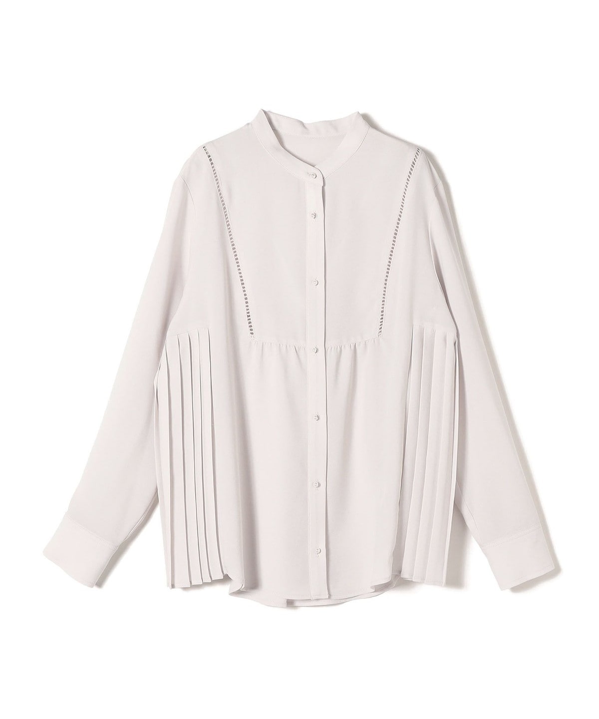 【WEB限定】〈手洗い可能〉ストレッチ ジョーゼット プリーツ ブラウス