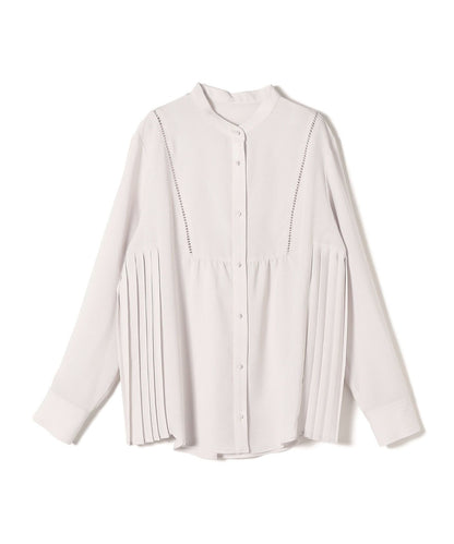 【WEB限定】〈手洗い可能〉ストレッチ ジョーゼット プリーツ ブラウス