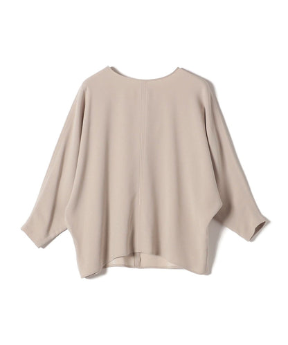 〈手洗い可能〉アセテート混 バックサテン Tブラウス