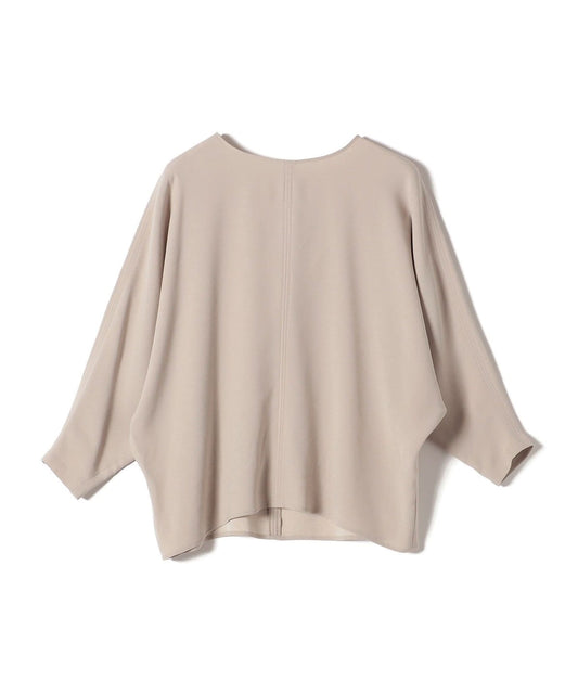 〈手洗い可能〉アセテート混 バックサテン Tブラウス