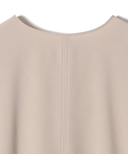 〈手洗い可能〉アセテート混 バックサテン Tブラウス