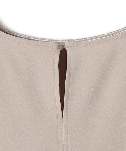 〈手洗い可能〉アセテート混 バックサテン Tブラウス