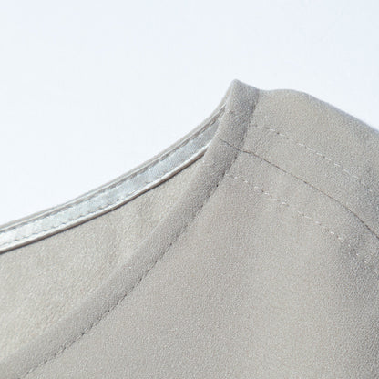 〈手洗い可能〉アセテート混 バックサテン Tブラウス