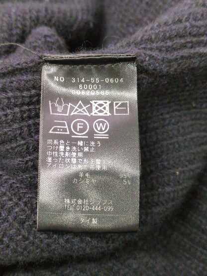〈手洗い可能〉7Gウールカシミヤ片畦ワンピース