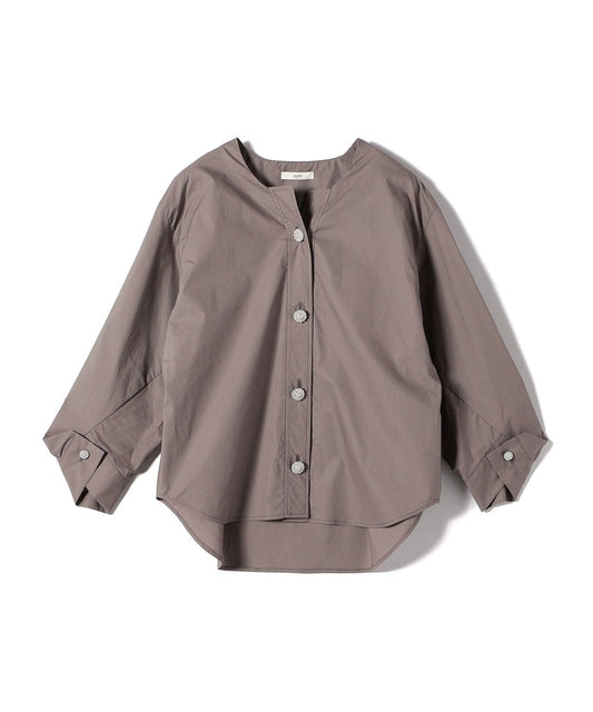 【WEB限定】 〈洗濯機可能〉タイプライター ビジュー ボタン ロングスリーブ ブラウス