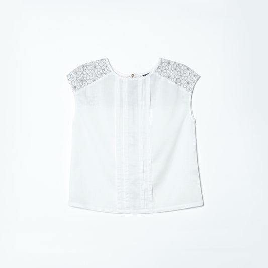 WHT LACE COMBI BACK ZIP BL