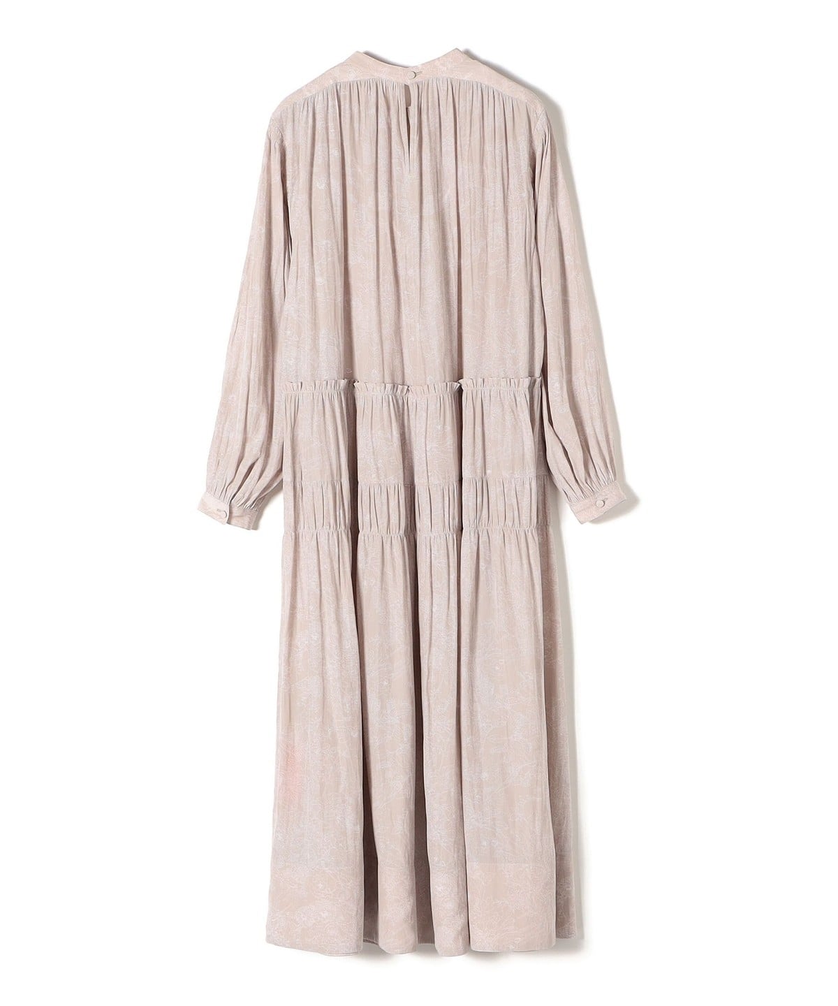 〈手洗い可能〉プリントカッセンギャザーワンピース